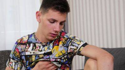 Czech Gay Twink Nils Larsen Strokes Cock - drtuber.com - Czech Republic